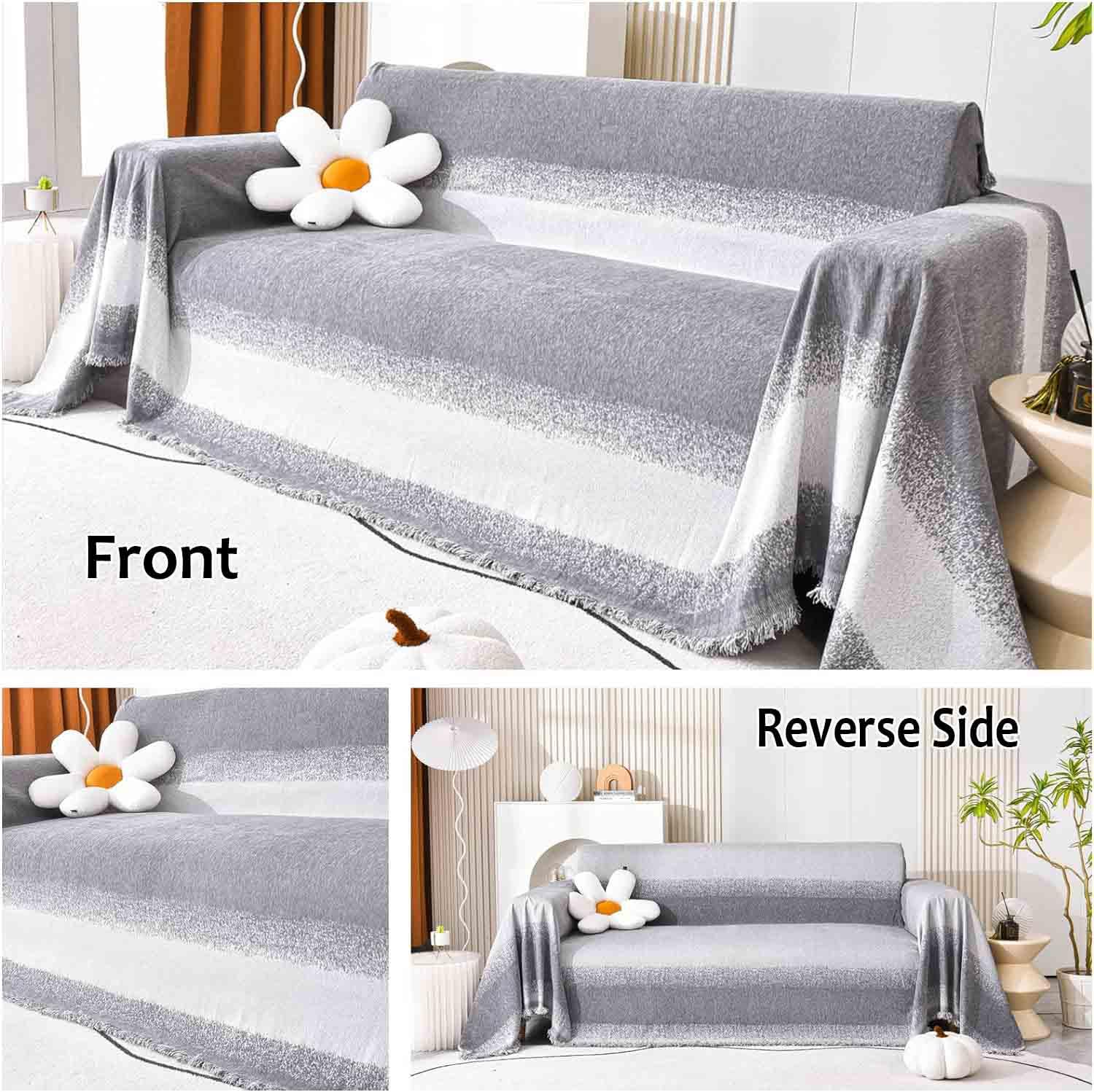 Funda de sofá antideslizante XXL para perro, manta grande de felpilla lavable, protector de mascotas de gran tamaño, 180 x 260 cm, elegante manta a cuadros para hogares aptos para perros
