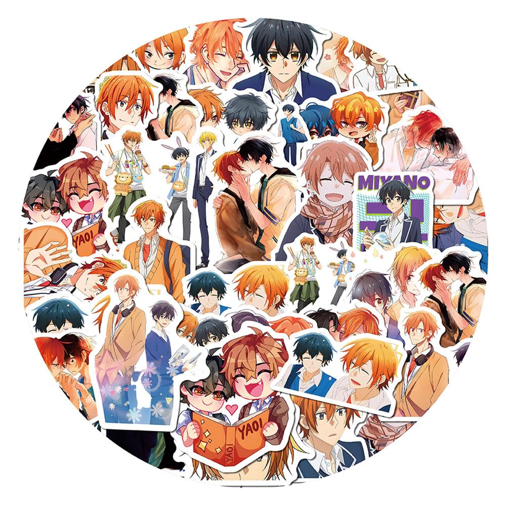 Sasaki & Miyano Sticker Anime Character Sasaki Miyano Figure Graffiti Decal for Tablet Cup Skateboard Bike Helmet Decoration 60pcs
