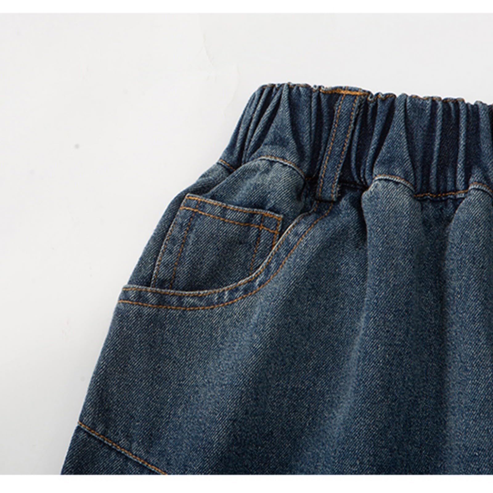 baggy jeans-Pantaloncini misti per ragazzi con elastico in vita per l'estate, pantaloncini in denim casual larghi per bambini dai 5 ai 14 anni, leggeri e resistenti, da indossare tutti i giorni