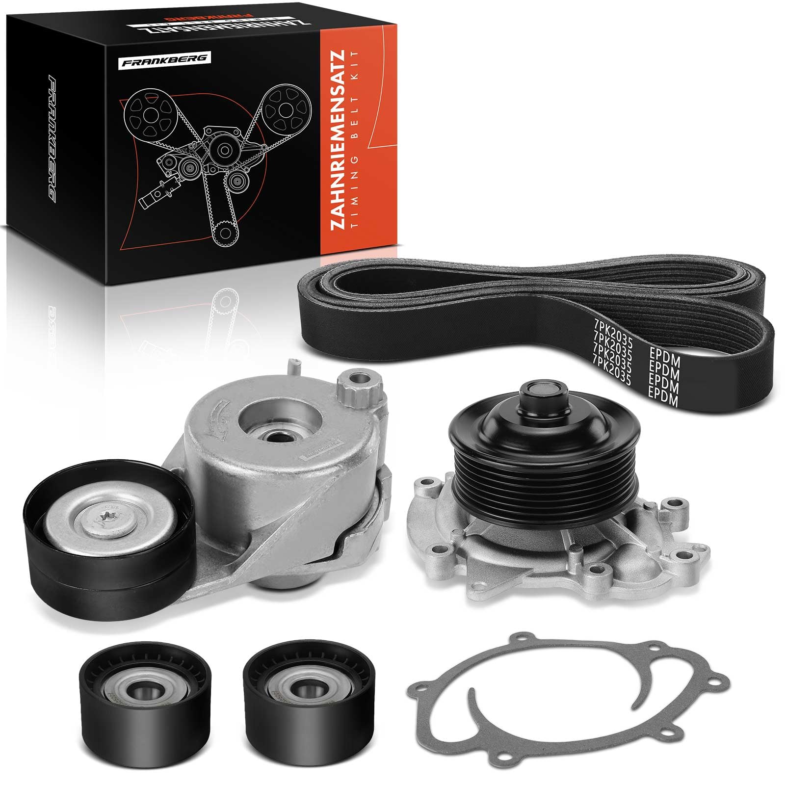 Frankberg Timing Belt Tensioner Pulley Tensioning Device Belt Tensioner V-Ribbed Belt Drive Deflection Guide Pulley Replace# KP17PK2035-2