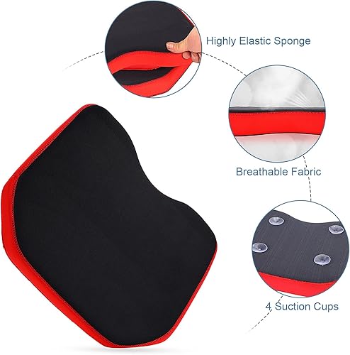 Miniatura 5 de Keenso Asiento grueso suave para kayak, canoa, barco de pesca, asiento de barco, cojín de asiento de barco, accesorio (negro)
