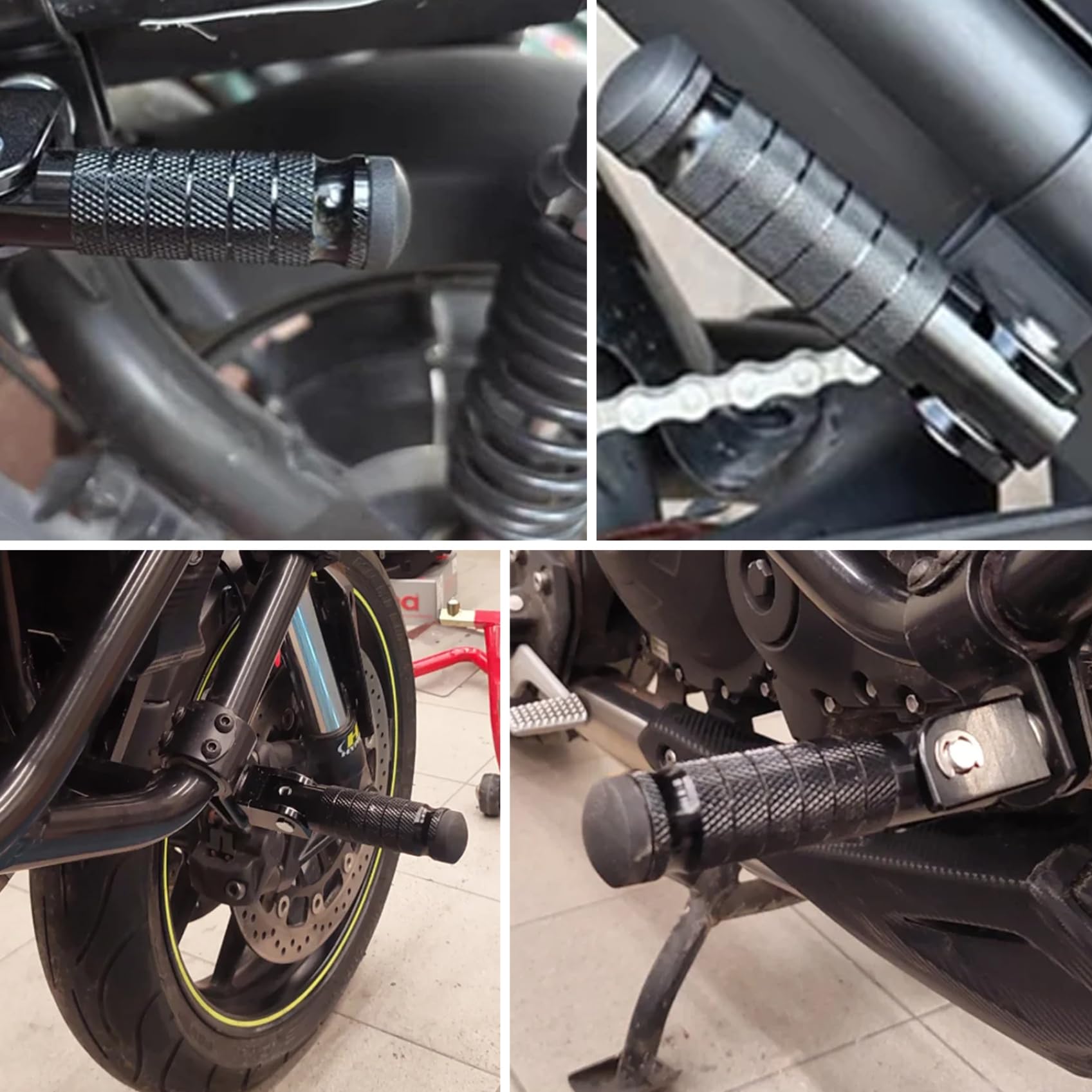 2 Stück Fußrasten aus Aluminiumlegierung für E Bikes, Klappräder, Fahrräder, Roller und Motorräder