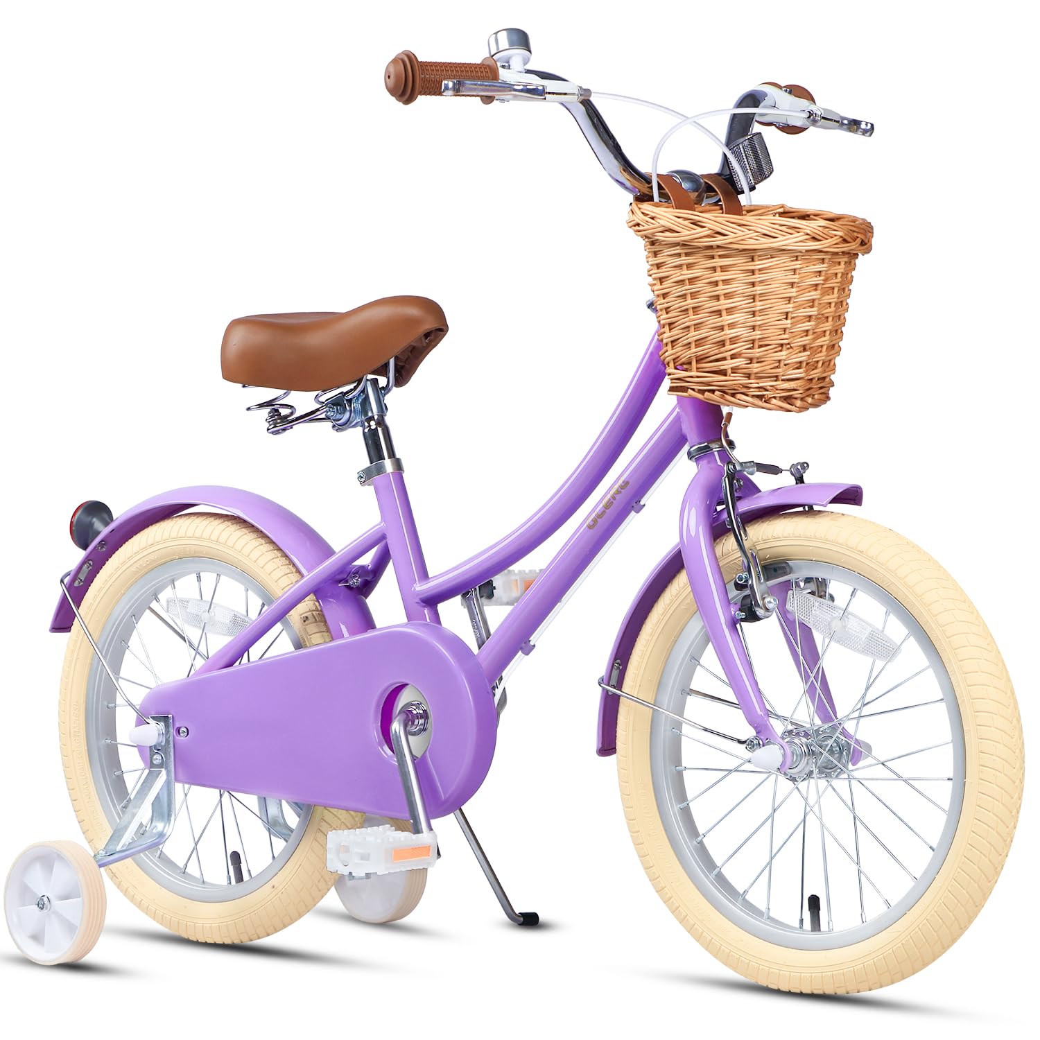 Glerc Bicicleta de niña con Cesta para niños de 3 a 10 años, 12 14 16 20 Pulgadas con Timbre de Cesta y estabilizadores, tamaños — view 16