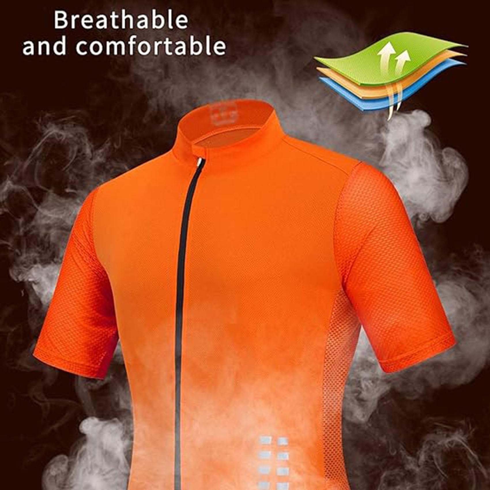 Koszulka rowerowa męskie damskie krótkie rękawy jeździeckie letnie oddychające koszulki rowerowe odblaskowe szybkoschnące rowerowe T-shirt rowerowy ubrania,Cyan-ASIAL/EURM