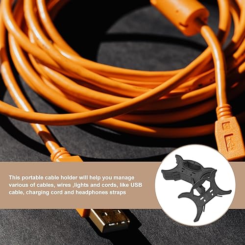 Miniatura 2 de Soporte para cable de cuerda de cuerda de 8 piezas, carrete de luz de Navidad, soporte de almacenamiento de cable de luz, organizador de cables USB,