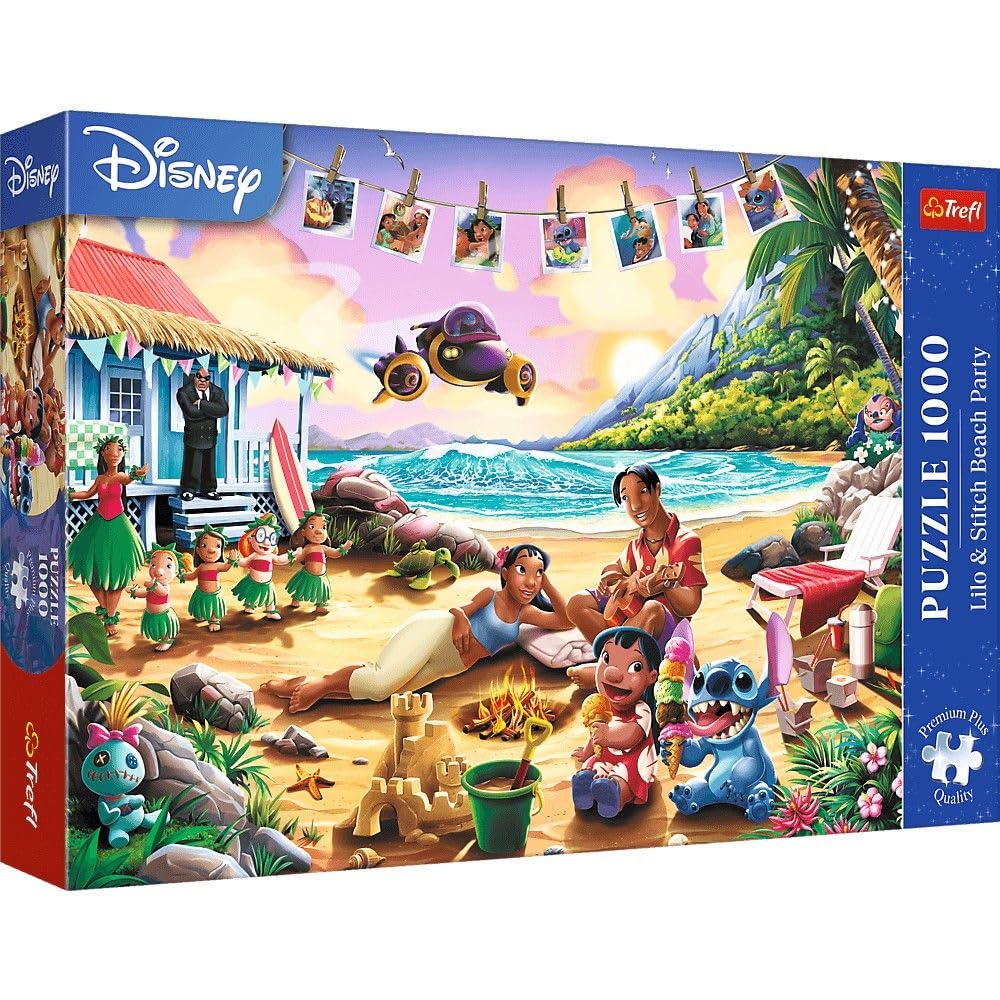 Jigsaw Puzzle 1000 Pieces, Beach Party, Premium Plus, Lilo & Stitch