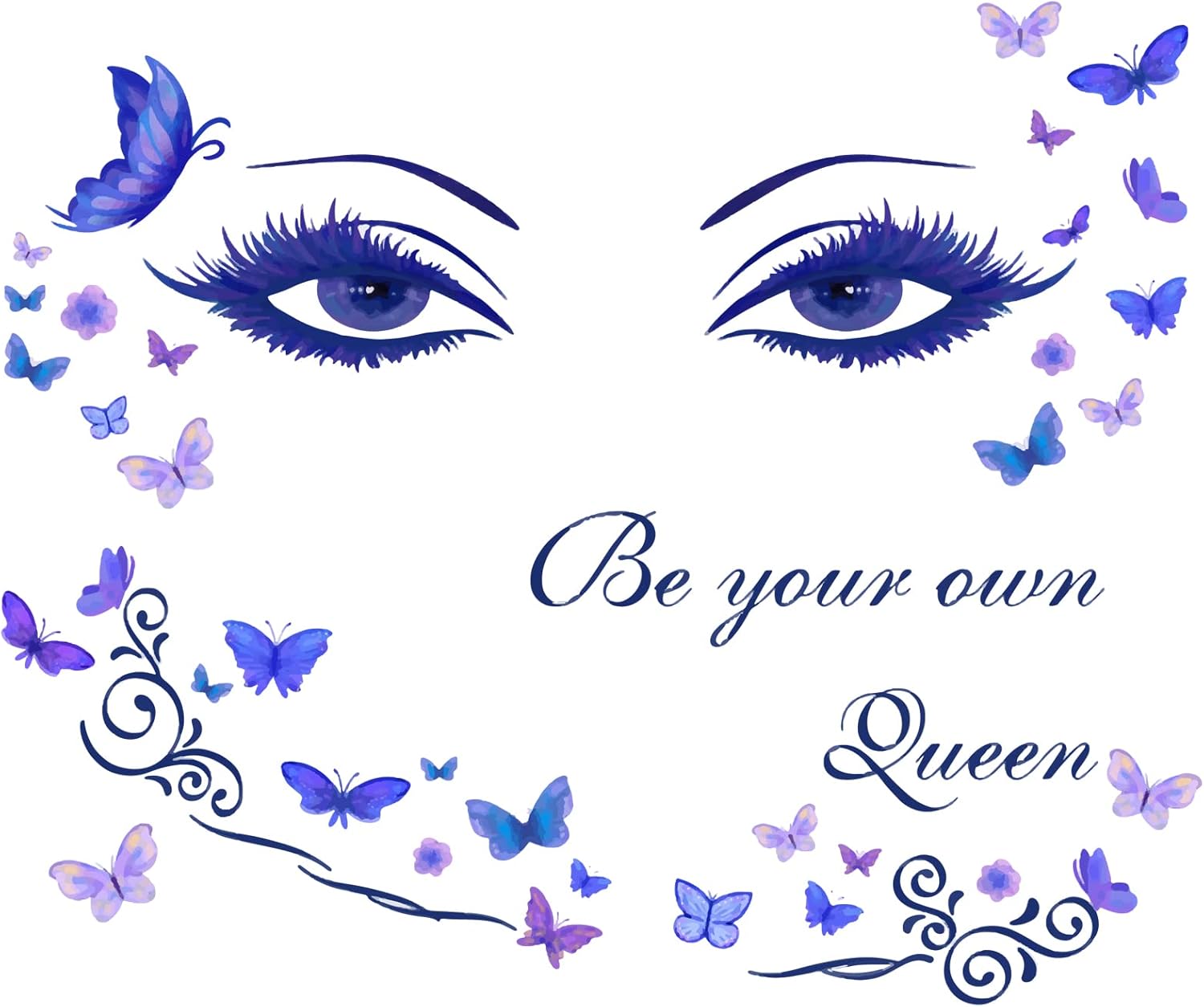 PLIGREAT Butterfly Wall Stickers, Peel and Stick Wall Decals, Removable