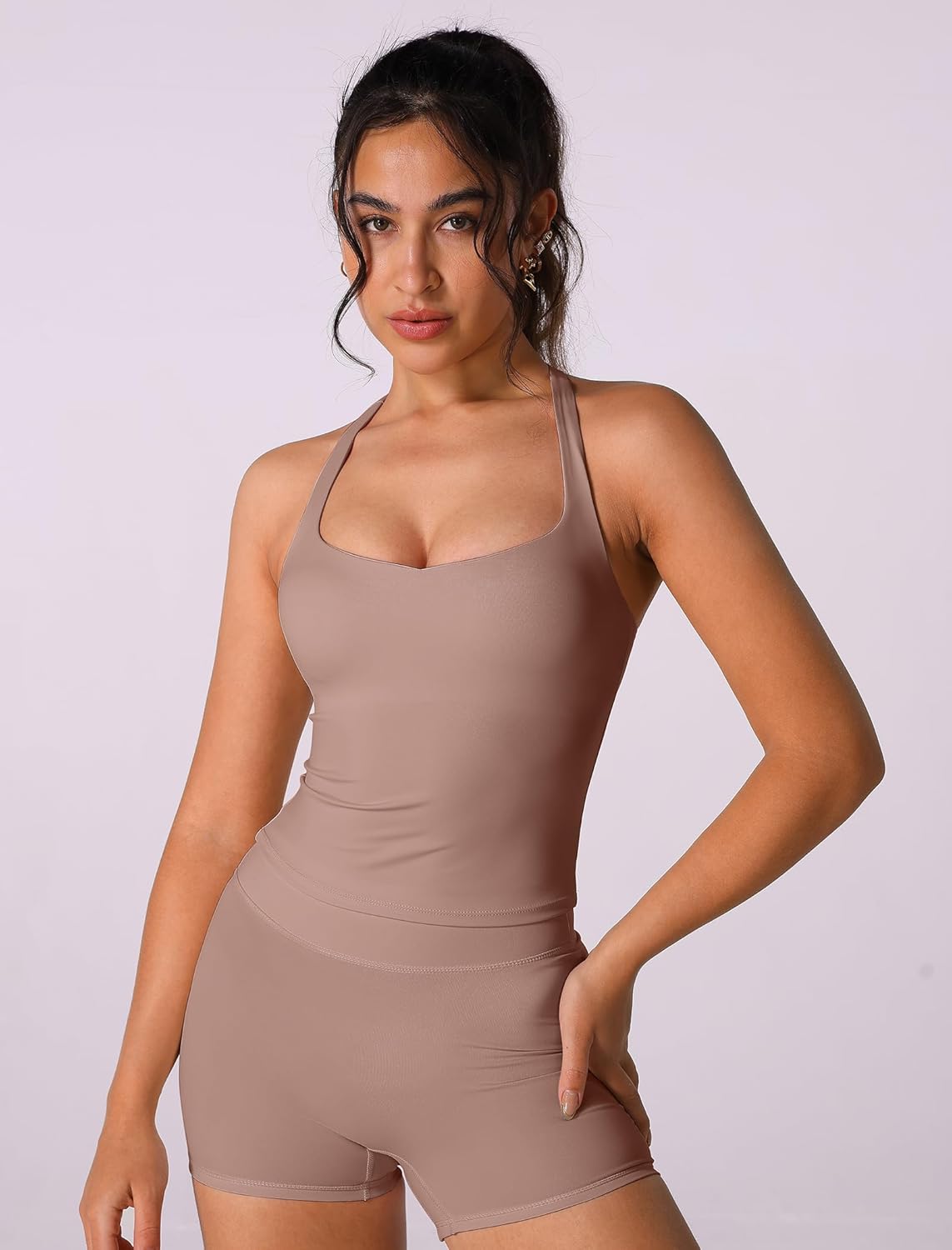 ABOCIW Womens Longline Sports Bras Workout Yoga Gym Athletic Tops Square Neck Racerback Camisole Padded Crop Tank Tops - Image 5