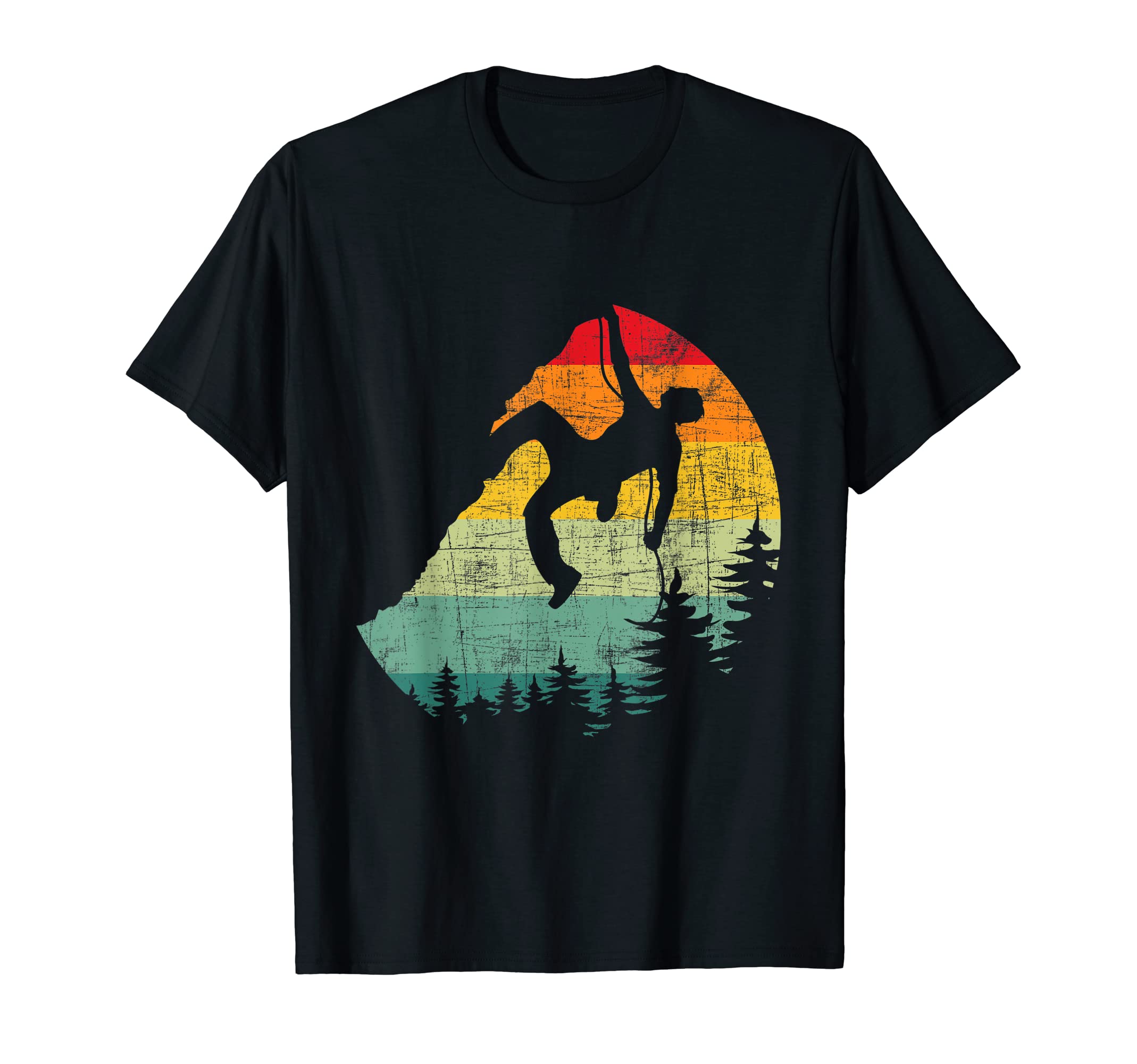 Rock Climbing ShirtsRetro Vintage Mountain Climber - Rock Climbing Bouldering T-ShirtOEKO-TEX STANDARD 100