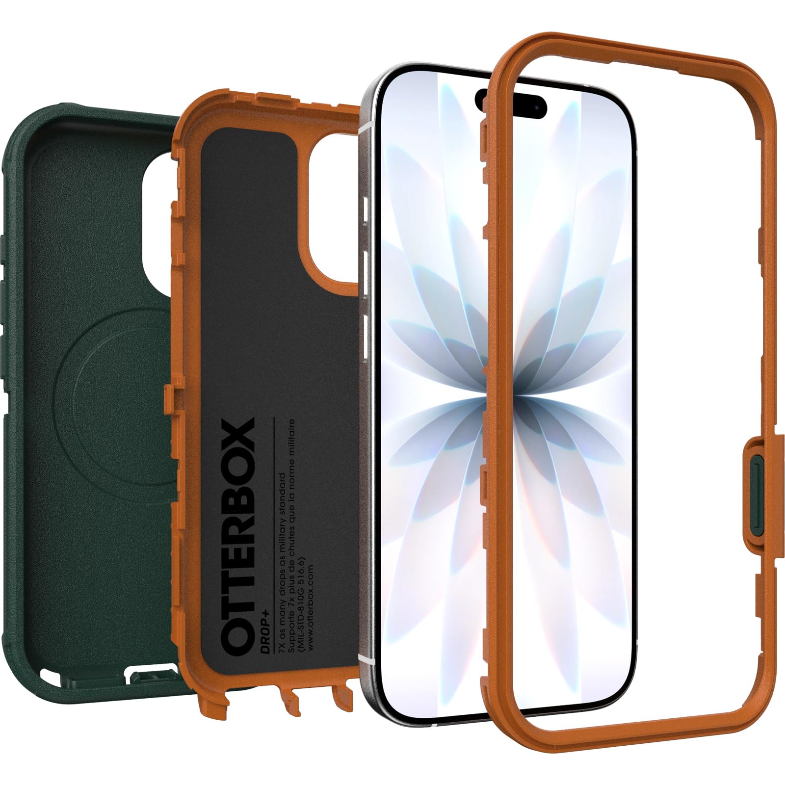 OtterBox Defender Series Pro MagSafe Etui do iPhone 17, Odporne Na Wstrząsy i Upadki, wyjątkowo wytrzymałe, 7 Razy Przetestowane Zgodnie ze Standardami Wojskowymi, Zielone