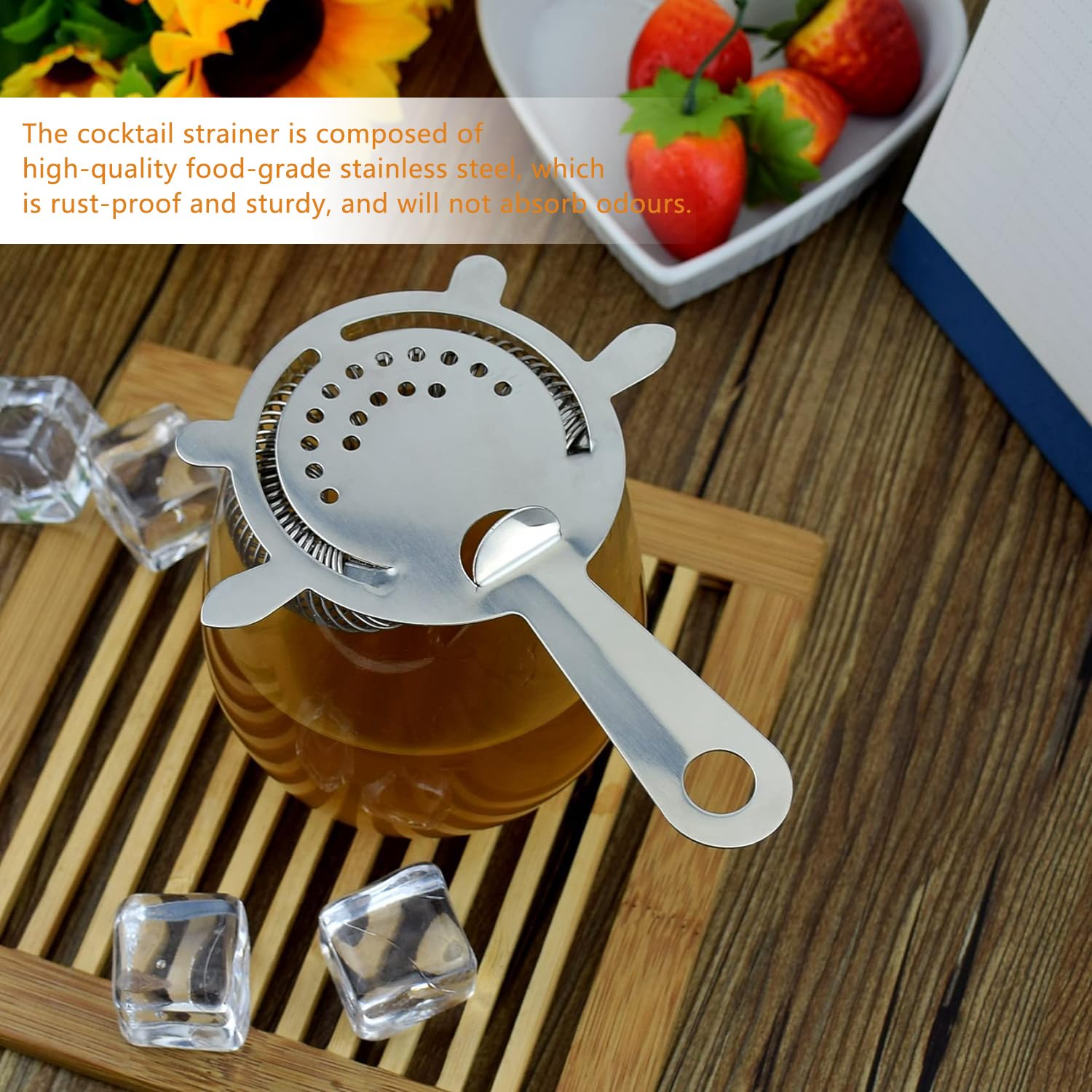 2 Filtri Per Cocktail In Acciaio Inox - Professionali Per Bar E Casa - Foto 4