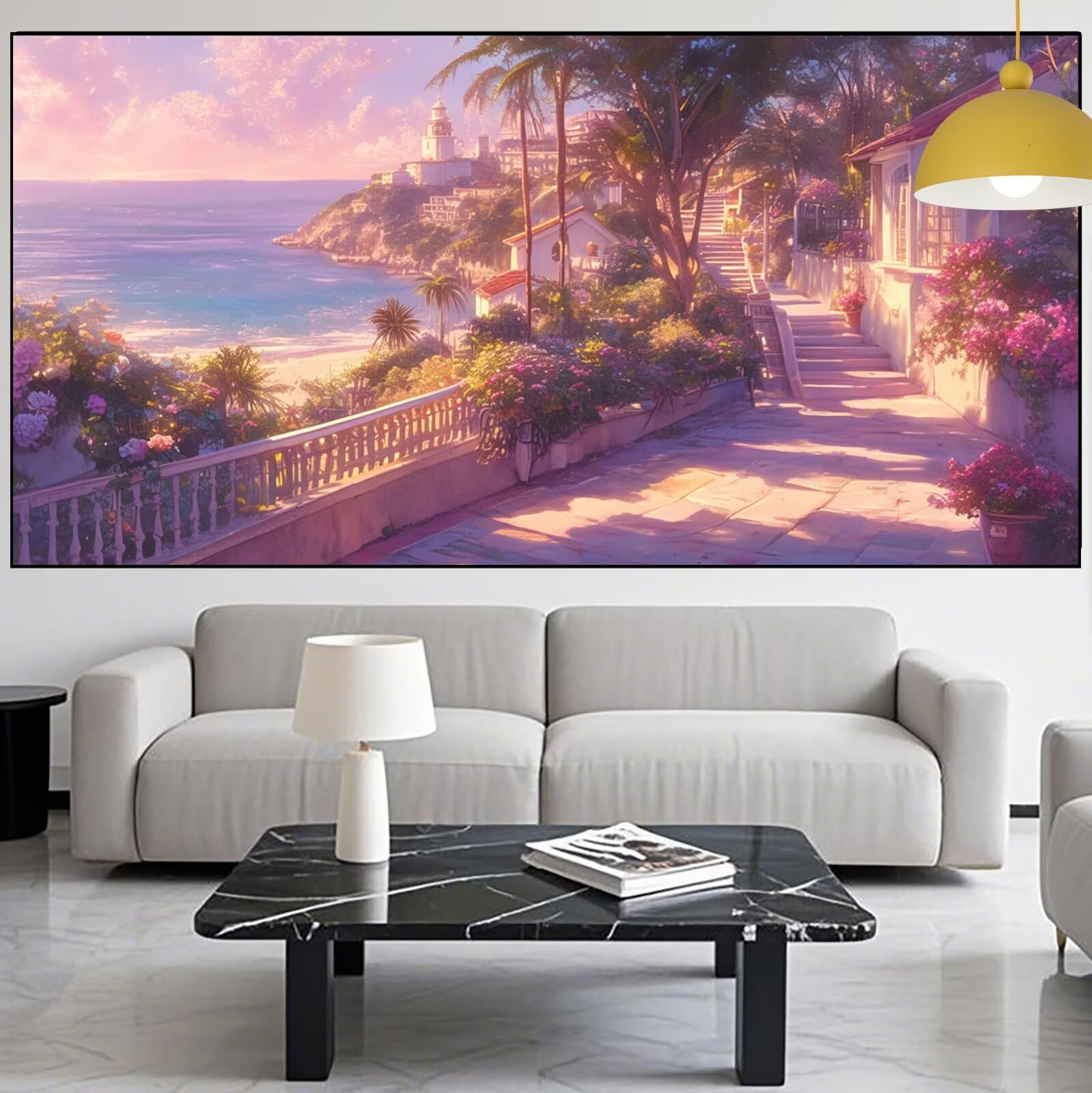 Ocean Diamond Art City Diamond Painting Arts and Crafts dla dorosłych, zestawy do malowania diamentami 5D, dorosłych, Crysta, haft krzyżykowy, rękodzieło, obrazy, zestaw do haftowania dla