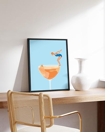 Vista 145 de HAUS AND HUES Evil Eye Decor - Navy Blue Wall Art, Evil Eye Wall Decor, Mykonos Artwork, Evil Eyes Print, Big Eyes Painting Print, Evil Eye Poster