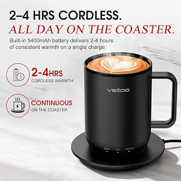 VSITOO S3 Plus 14oz Smart Self Heating Coffee Mug with Temperature Control