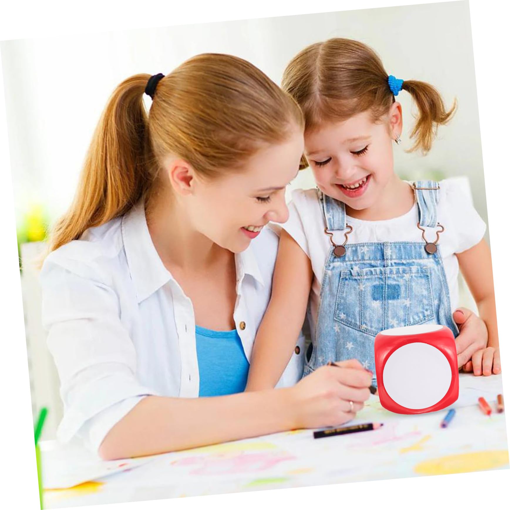 Dado de Espuma en Blanco, Dados de Juego Grandes, Rojo