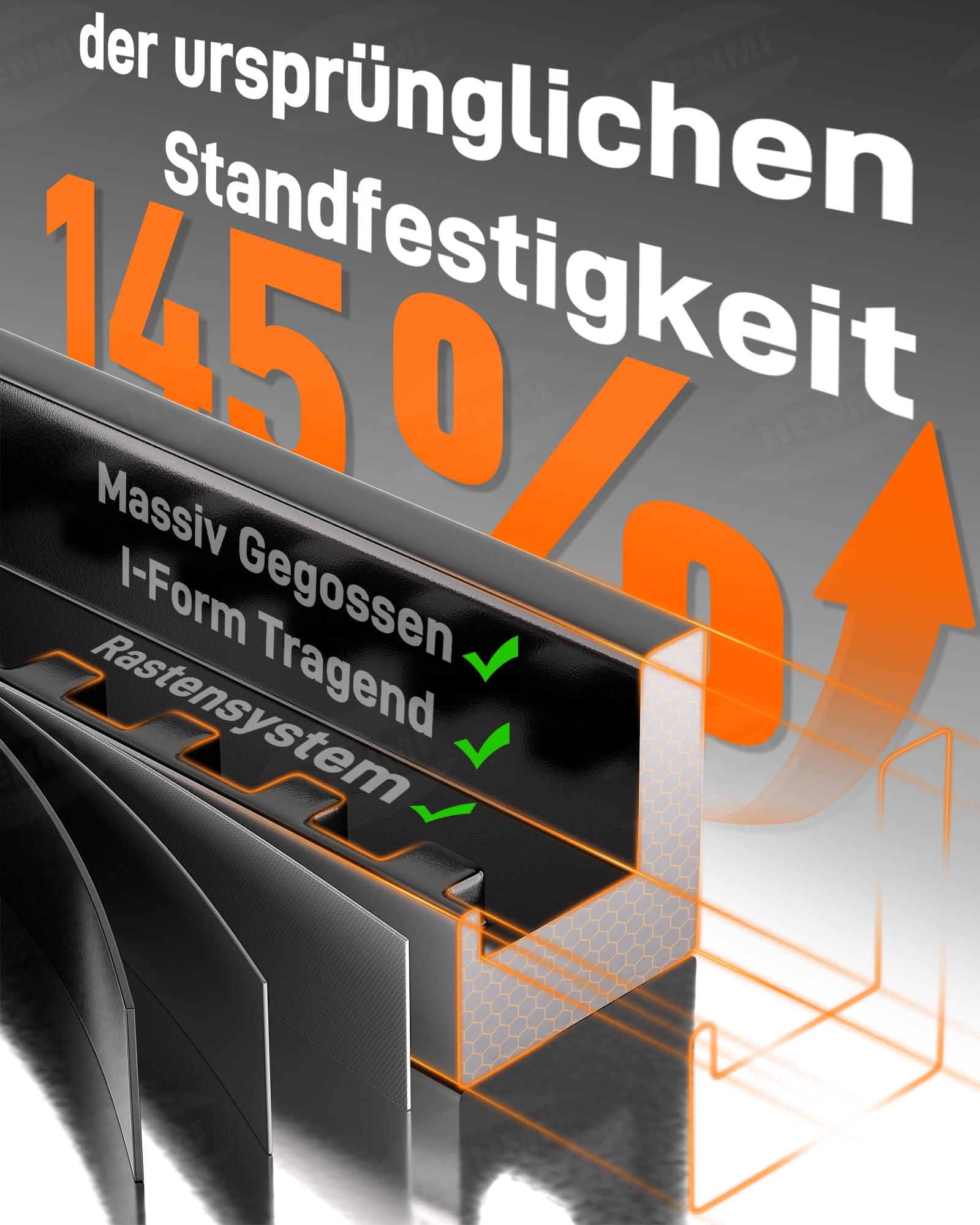 HENMI Fahrradständer 24-29 Zoll Pro+, Schnelle Höhenverstellbarer Fahrrad ständer aus Aluminium, Extra Stabil Seitenständer für Mountainbike e Bike Rennrad City Trekking