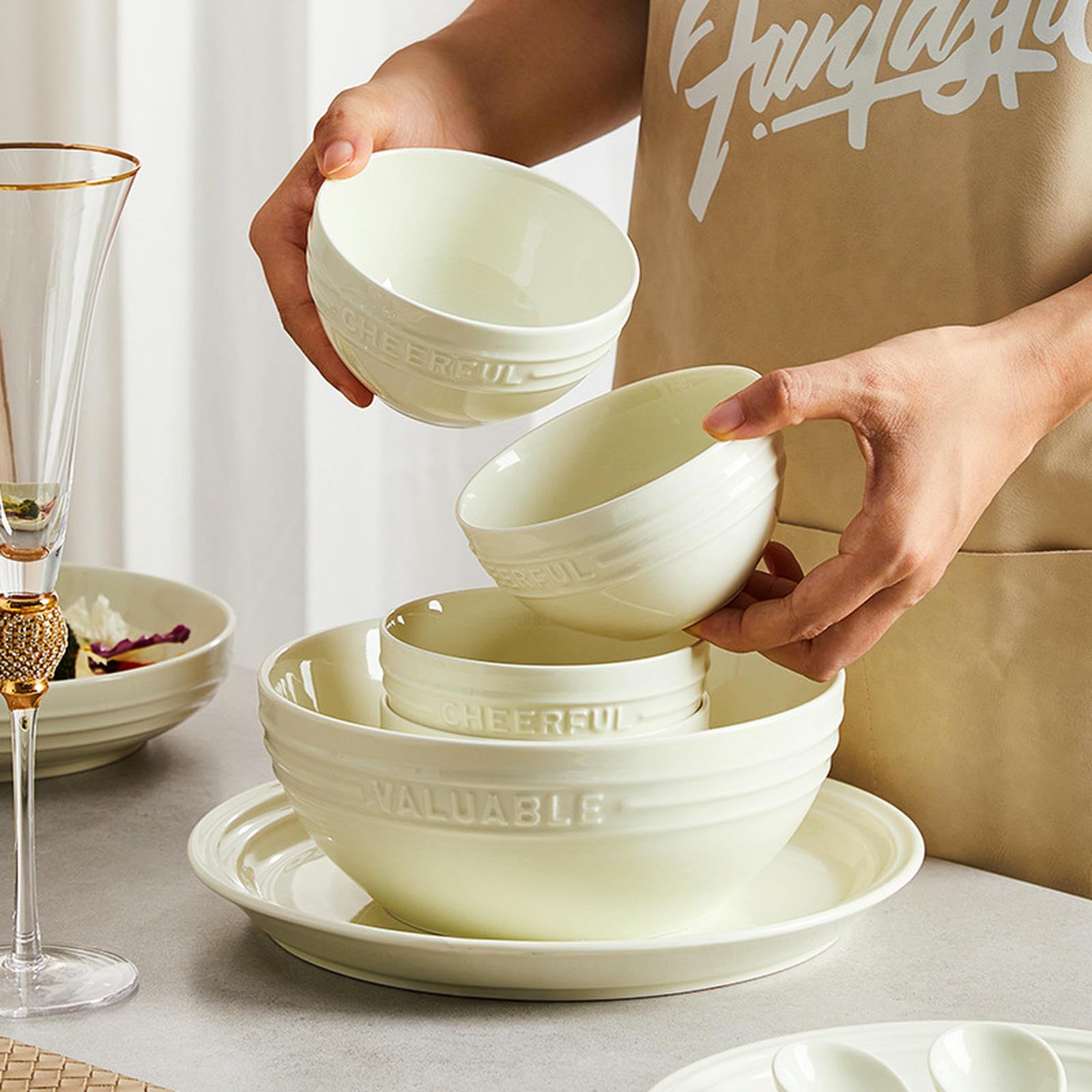 Francuskie domowe proste podszkliwne kolorowe wykwintne ceramiczne naczynia odporne na wysoką temperaturę - półmisek 25 cm