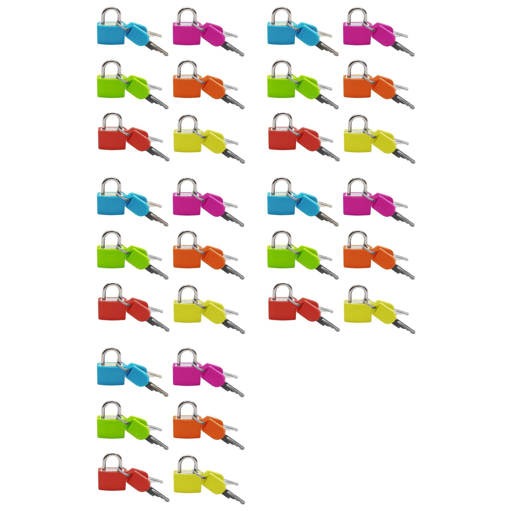 Jnchdghwa As Shown 30Pcs Suitcase Locks With Keys,Small Luggage Padlocks Metal Padlocks Mini Keyed Padlock For School Gym Classroom