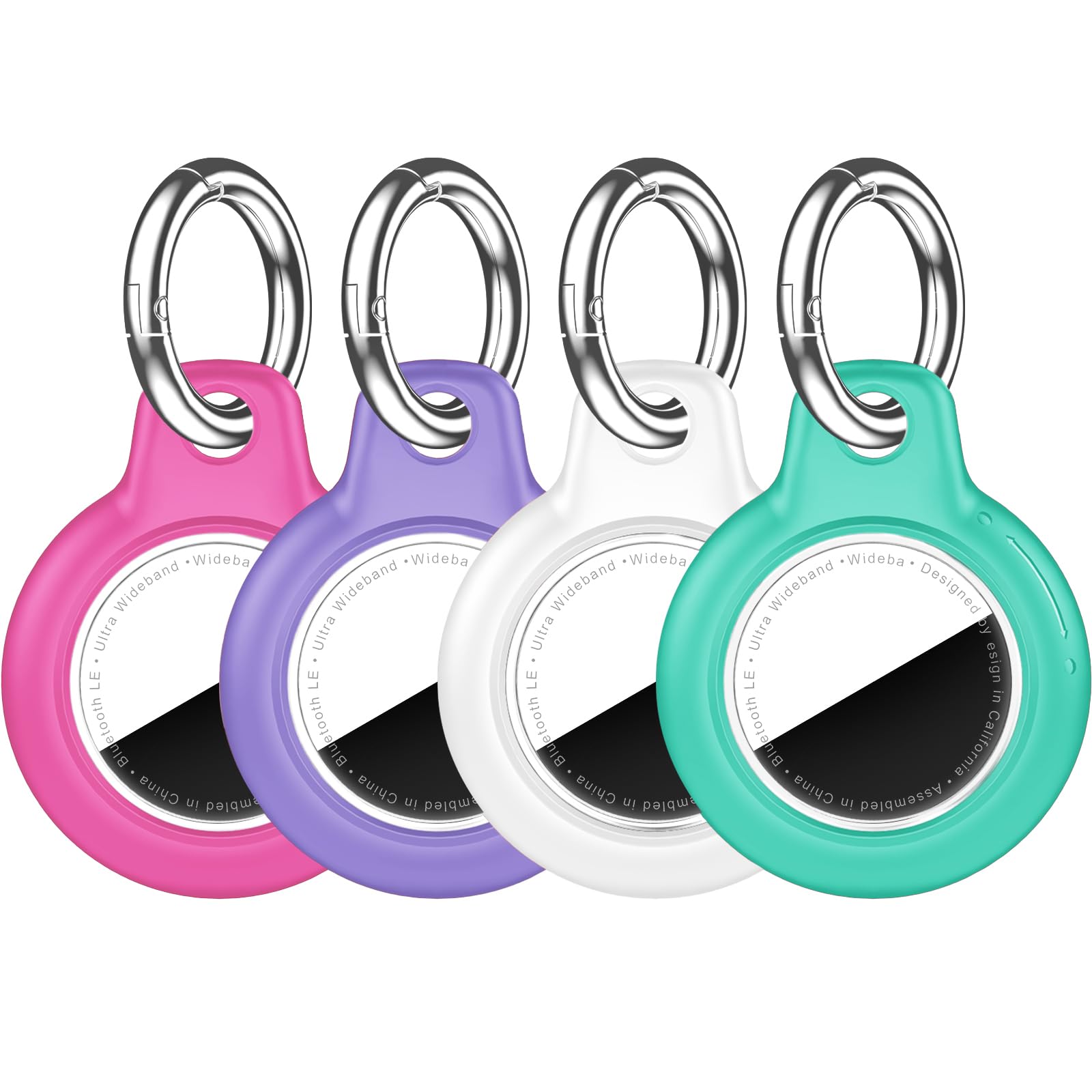 Waterproof Airtag Holder,4 Pack Airtag Case with Full Wrap Design,Airtags Keychain for Apple Airtag,Anti-Lost Protective Case Air tag Accessories for