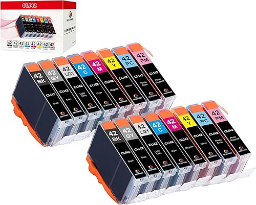 Miniatura 1 de NEXTPAGE CLI 42 Cartuchos de tinta compatibles con Canon CLI-42 CLI42 Uso con impresora Pro-100 Pro 100 inyección de tinta profesional PIXMA PRO-100