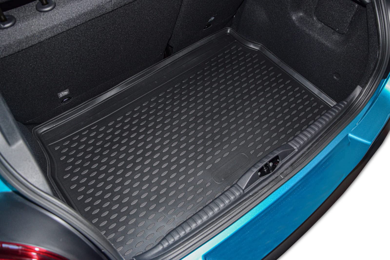 J&J AUTOMOTIVE Vasca Bagagliaio in TPE Gomma per Citroen C3 3 2016-2023, Proteggi Baule con Bordo Alto 3-5 cm, Antiscivolo, Colore Nero, Premium