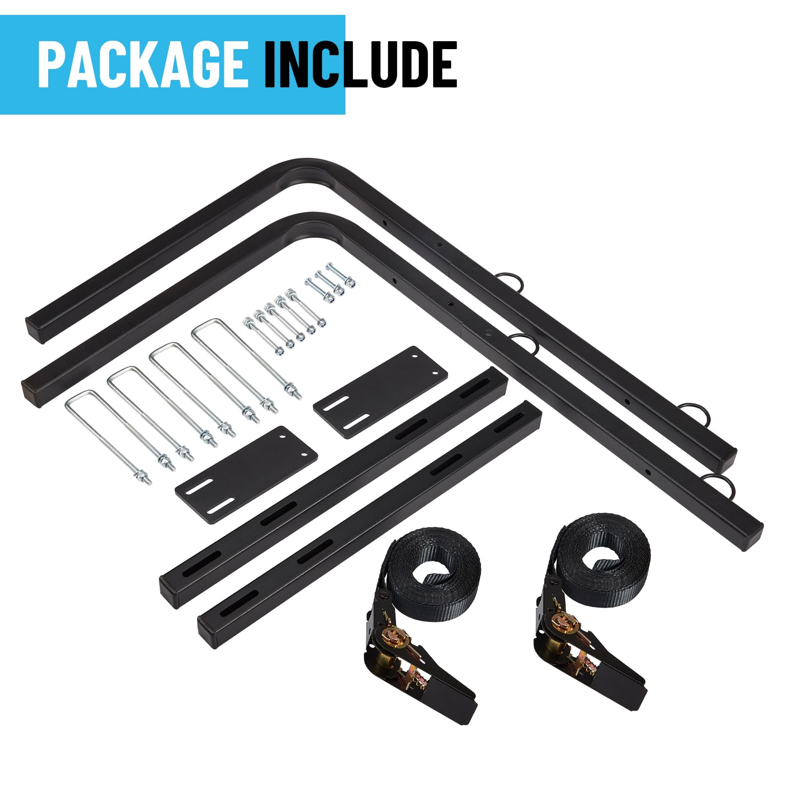Supporto per serbatoio di rifiuti portatile aggiornato per serbatoio di rifiuti portatile compatibile con serbatoi da 15, 21, 28 e 36 galloni per paraurti da 4 "o 4,5" include cinghie a