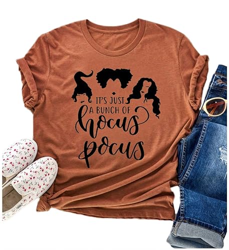 Hocus Pocus Halloween Shirts for Women Fall Tee Shirt Classic