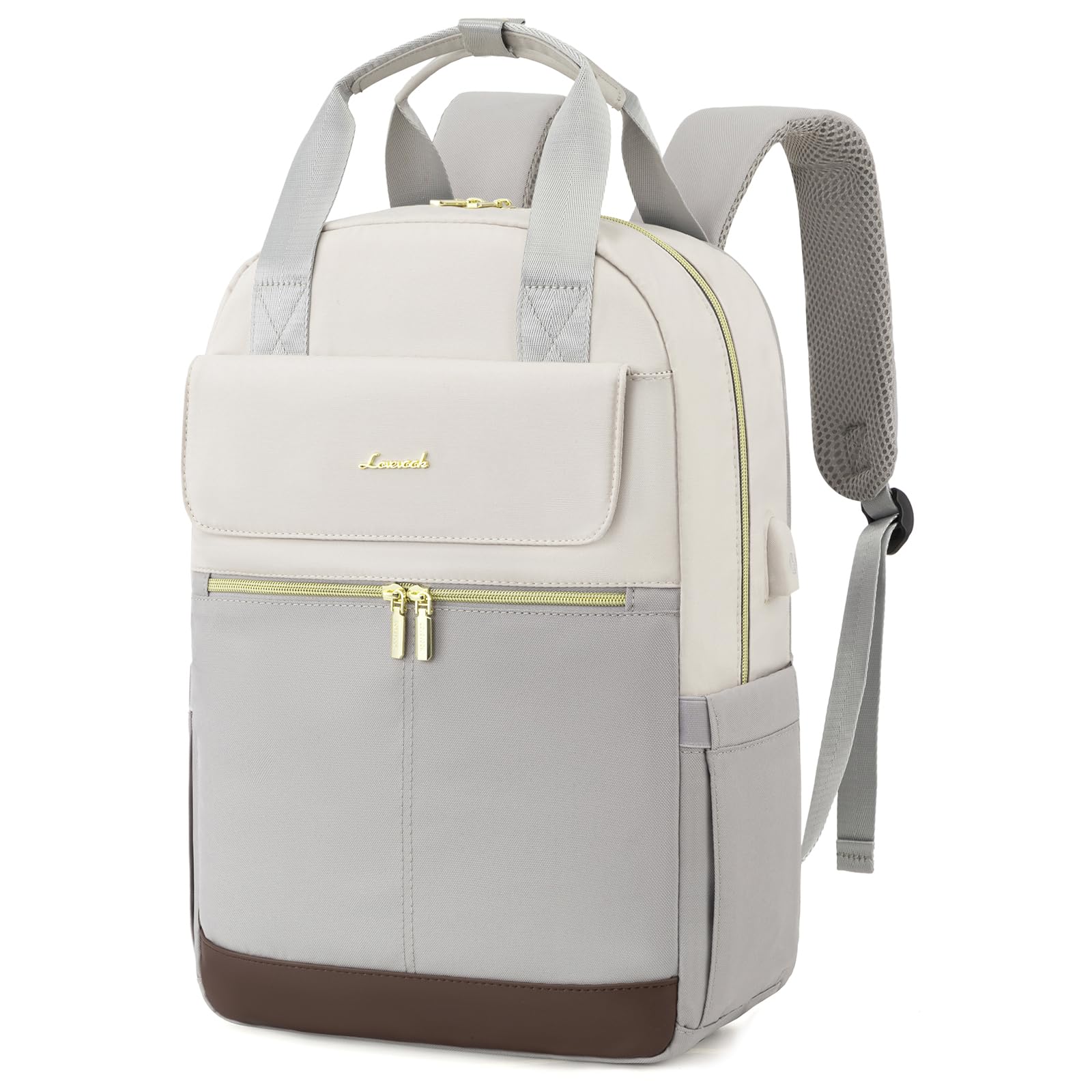 LOVEVOOK Rucksack Damen, Laptop Schulrucksack Teenager Mädchen mit Laptopfach, Reiserucksack Arbeitstasche Daypack Wasserdicht, Schultasche Backpack Women Elegant für Uni Reise Büro