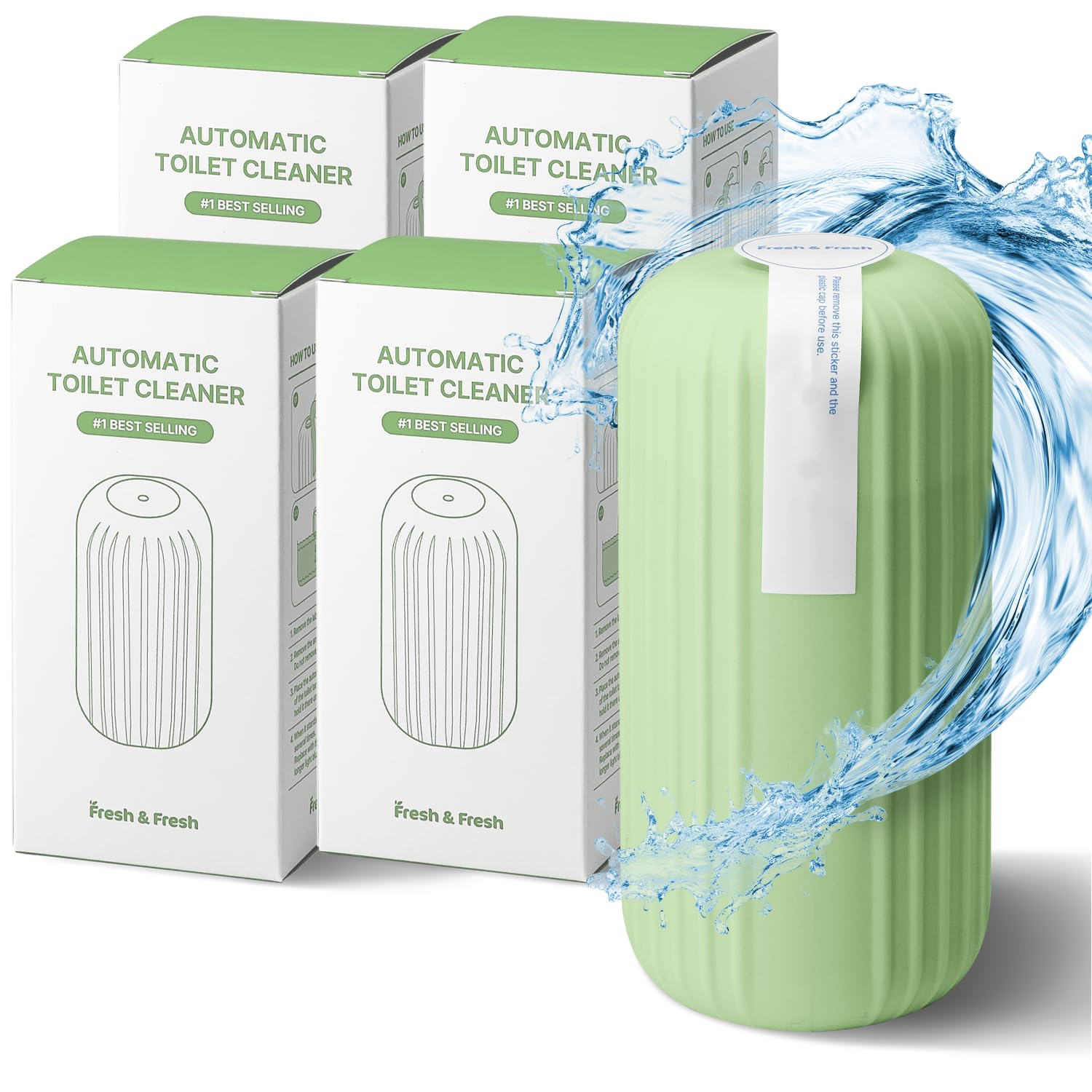 Automatic Toilet Bowl Cleaners (Forest Green) - 4 Bottles(UPTO 2500 FLUSHES/Bottle), Commercial and Residential Toilet Cleaner 3-4 MONTH Lasting Toilet Bowl Cleaner Bottle