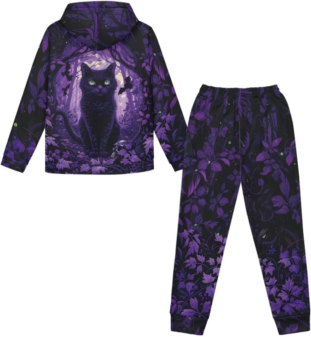 Girls Fall 2 Piece Outfits Age 5-12 Kids Novelty Hoodie and Sweatpant Set Casual Long Sleeve Hooded Tracksuit - Image 5
