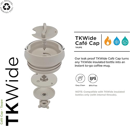 Miniatura 2 de Klean Kanteen Gorra TKWide Cafe Taupe 1 EA