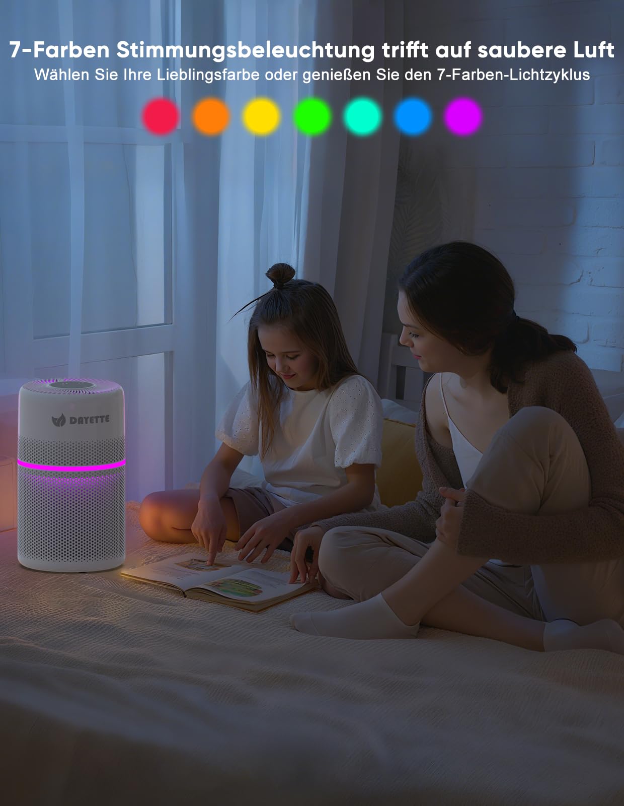 DAYETTE Purificateur d'air pour chambre à coucher et personnes souffrant