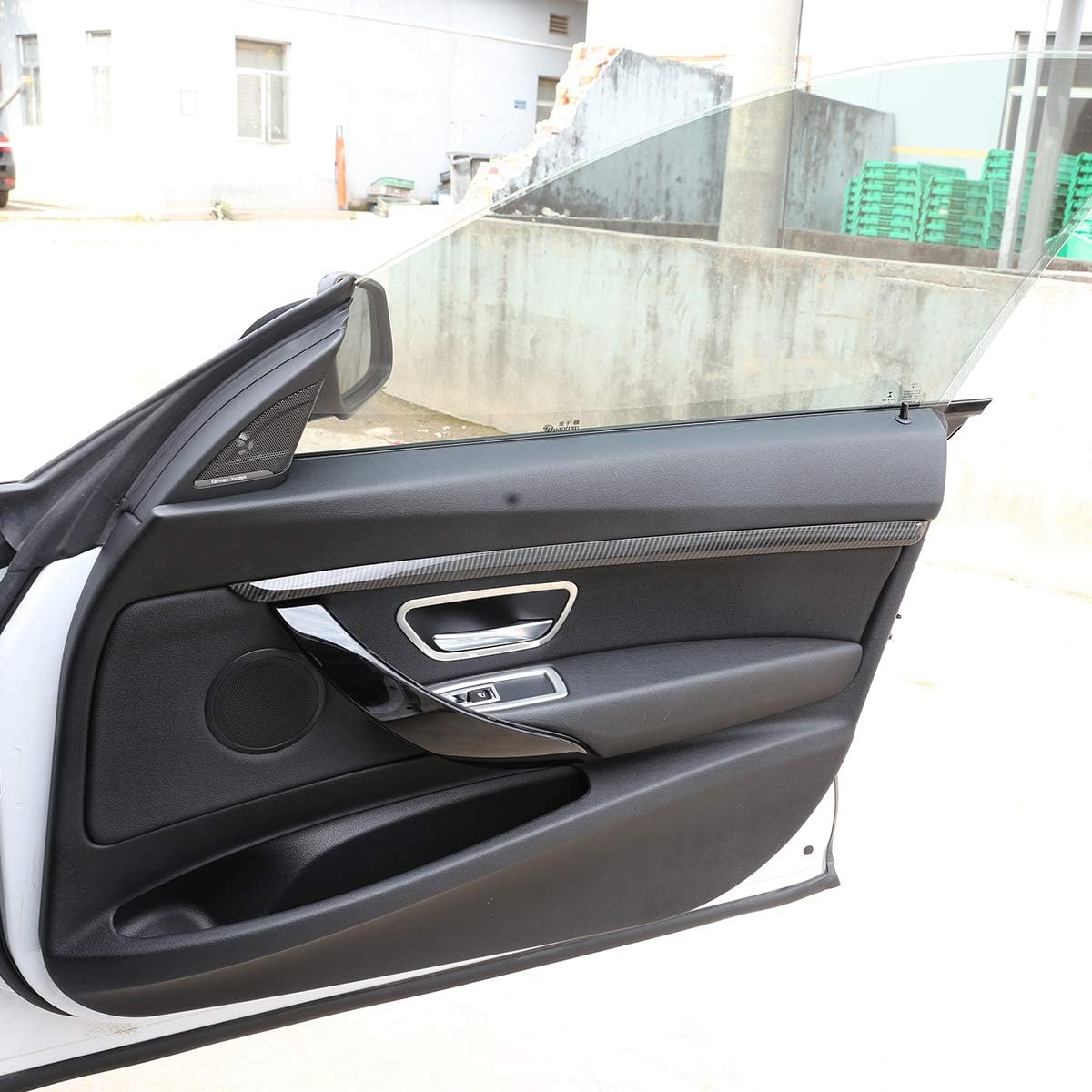 4pcs Carbon Fiber ABS for BMW 3 Series GT F34 2013-2018 Car Interior Door Decoration Strips Trim Accessories