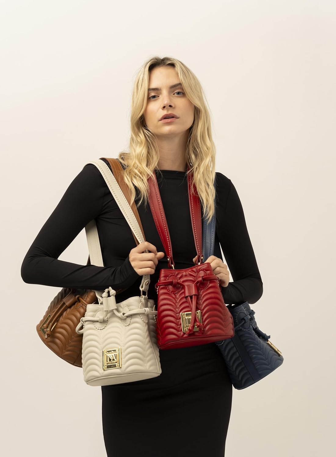 DUFFY N°1 Vegan Leather Shoulder Hobo Bucket Crossbody Designer Bag for Ladies Small Evening Casual Party Work Women Handbag - Image 3