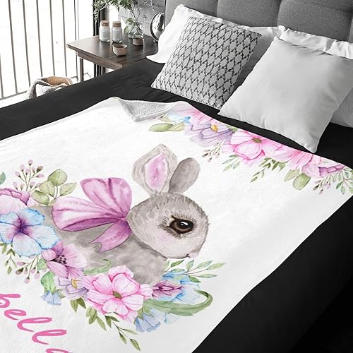 Miniatura 285 de Manta de bebé personalizada con nombre, mantas de bebé de elefante personalizadas para niñas, regalos de bebé, productos para bebés, mantas súper