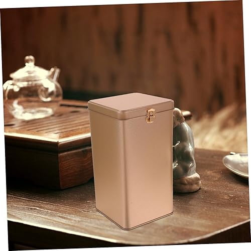 Miniatura 8 de FONDOTIN Recipientes de bocadillos Contenedor de caramelo Contenedor de metal Tarro de té de metal Recipiente de té de metal Contenedor de alimentos