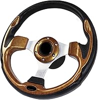 Vista 9 de Adaptador de volante marino de eje de 12.5 pulgadas, 3/4 pulgadas, volante de fibra de carbono antideslizante para barcos, yates, botes pontón, Negro