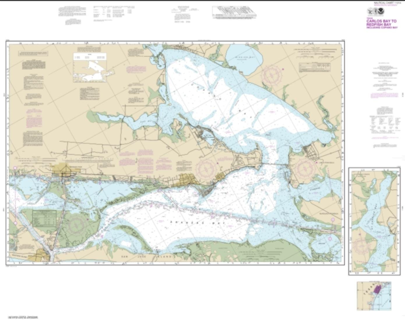 NOAA Chart 11314-Intracoastal Waterway Carlos Bay to Redfish Bay, Including Copano Bay - Water-Resistant - by East View Geospatial-picture-30