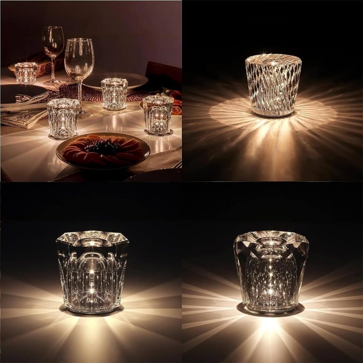 Quirix LEDクリスタルワイン リビングルームとベッドルームのミニ雰囲気 ハイエンドアルミニウムクリスタルガラステーブルベッド