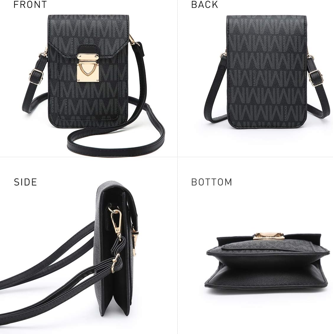 MKP Women Fashion Signature Lightweight Cute Small Crossbody Bags Cell Phone Purse Wallet Shoulder Bag With Snap Closure - Image 5