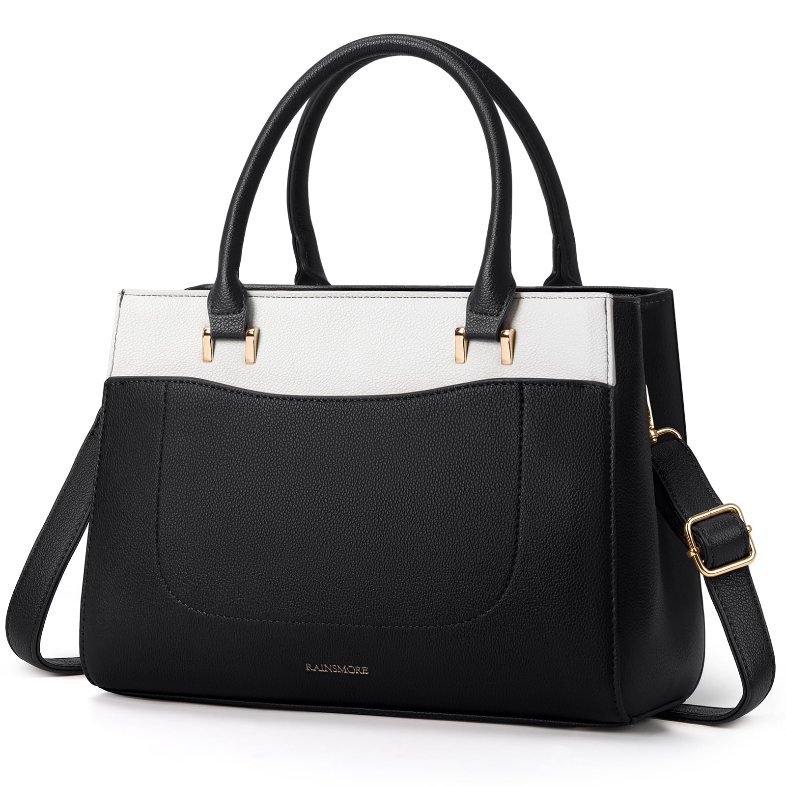 RAINSMORE Borsa Donna Borsa Mano Donna in Pelle Borse Borsetta Impermeabile Borsa Tracolla Media Molte Tasche Scomparti per Lavoro Università