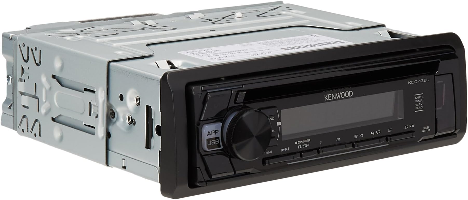 Kenwood KDC-168U In-Dash 1-DIN CD Car Stereo Receiver with Front USB Input