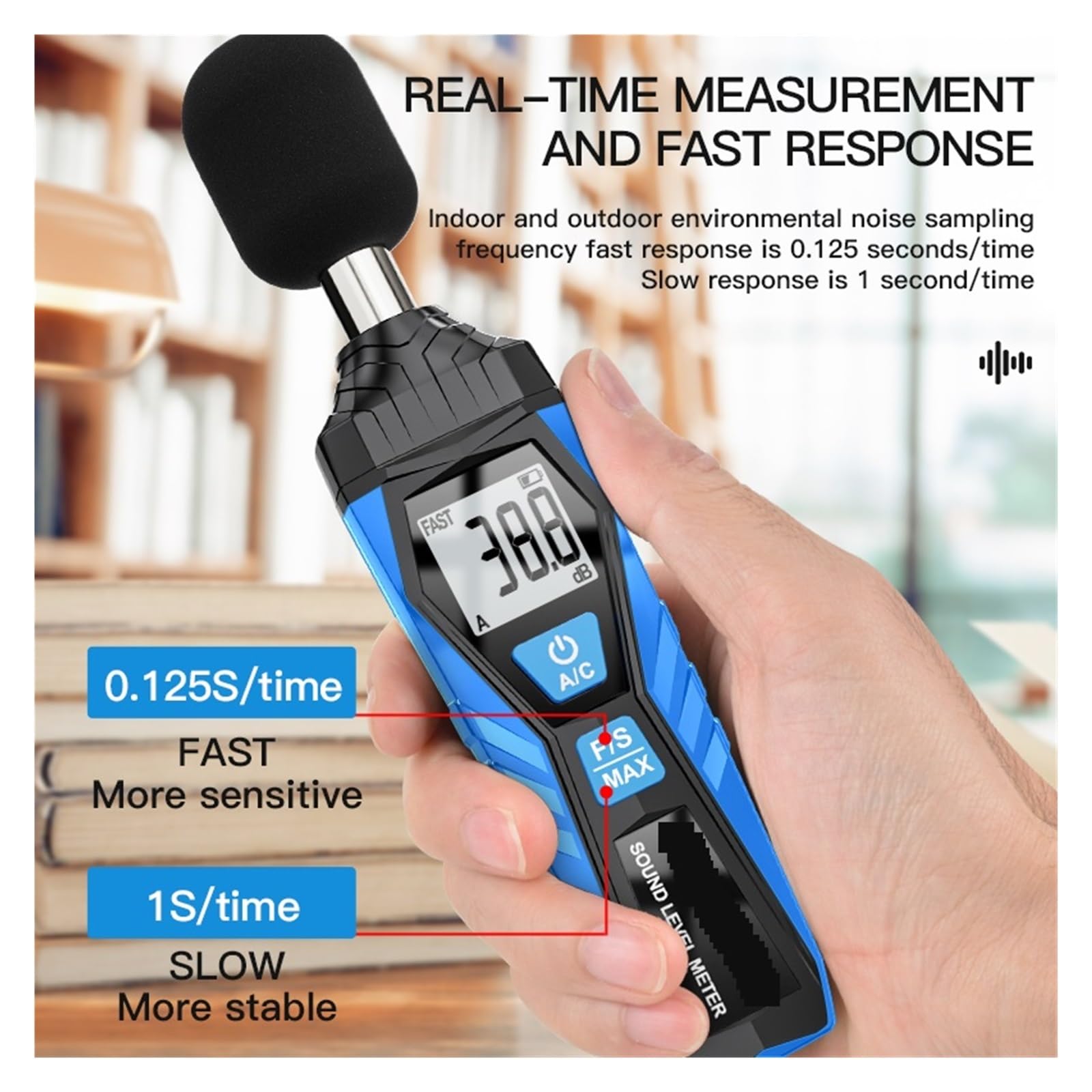 Misuratore Di Livello Sonoro Digitale Strumento Misura DB Sonometro Monitor Portatile Decibel Rumore 30-130 Precisione Estremamente Elevata