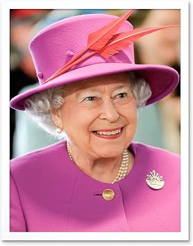 Rouse Portrait Queen Elizabeth II England Photo Art Print Framed Poster Wall Decor 12x16 inch