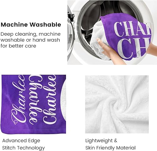 Miniatura 6 de Manta personalizada con nombre para adultos y niños, manta personalizada de franela (estilo 02, 30 x 40 pulgadas)