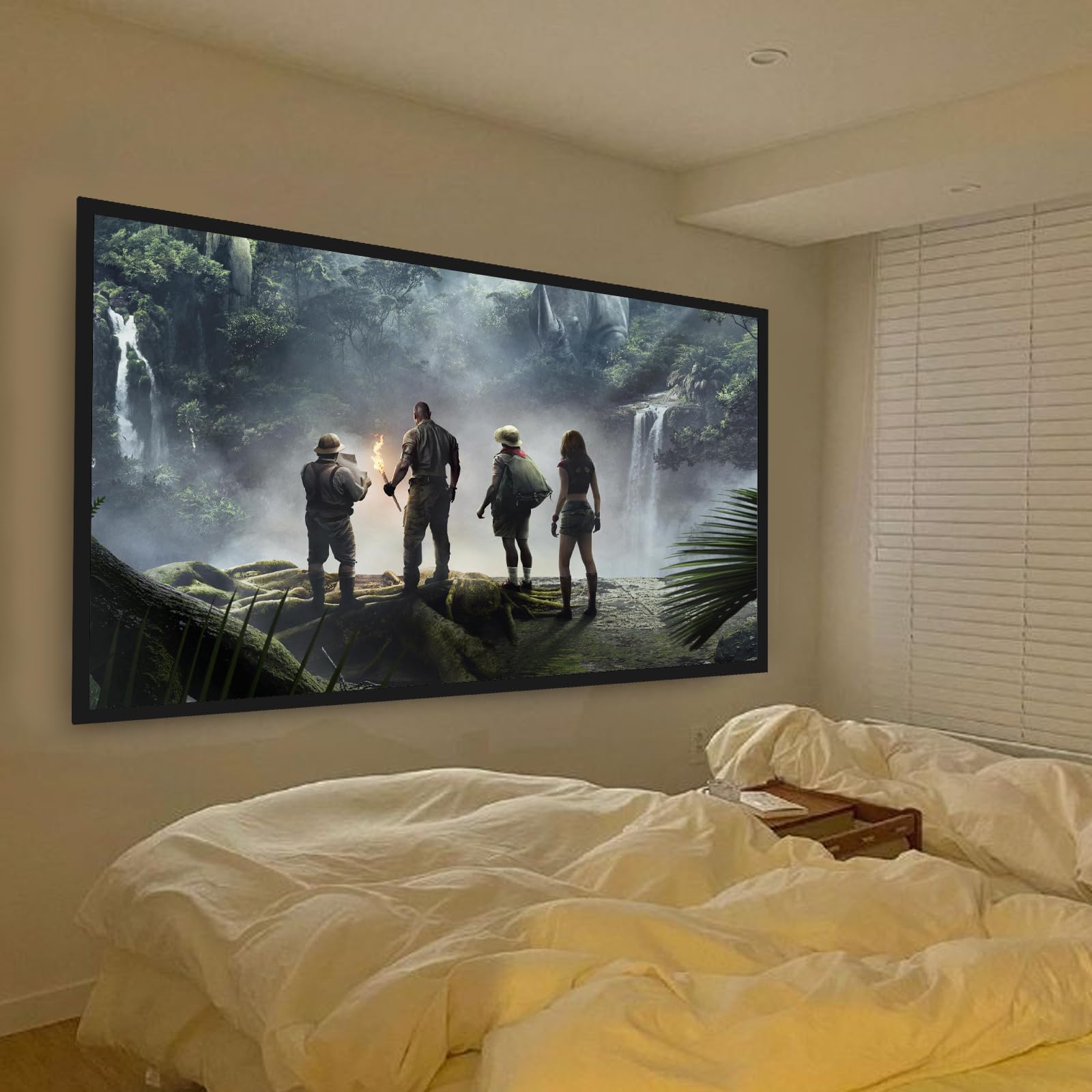 Schermo di proiezione in alluminio 130 pollici 16 9 grande schermo schermo per proiettore con angolo di visione di 160 gradi per home theater Business presentazioni e conferenze