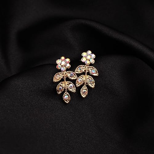 Miniatura 4 de Gargantilla de cristal austriaco con diamantes de imitación, aretes colgantes, pulsera de eslabones para novias, dama de honor, baile de graduación