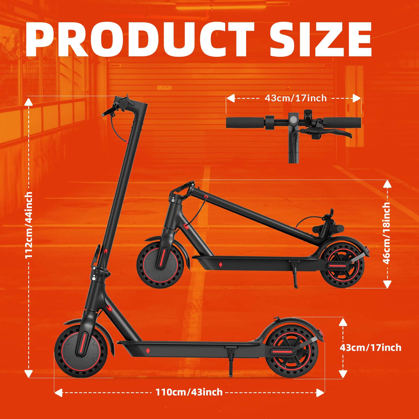 Elektro Scooter mit straßenzulassung, 3 Geschwindigkeitsmodi, 10,4 Ah Klasse A Akku,35km Meilen Reichweite & 120 kg Traglast, 8,5 Zoll Faltbarer Elektroroller Mit ABE