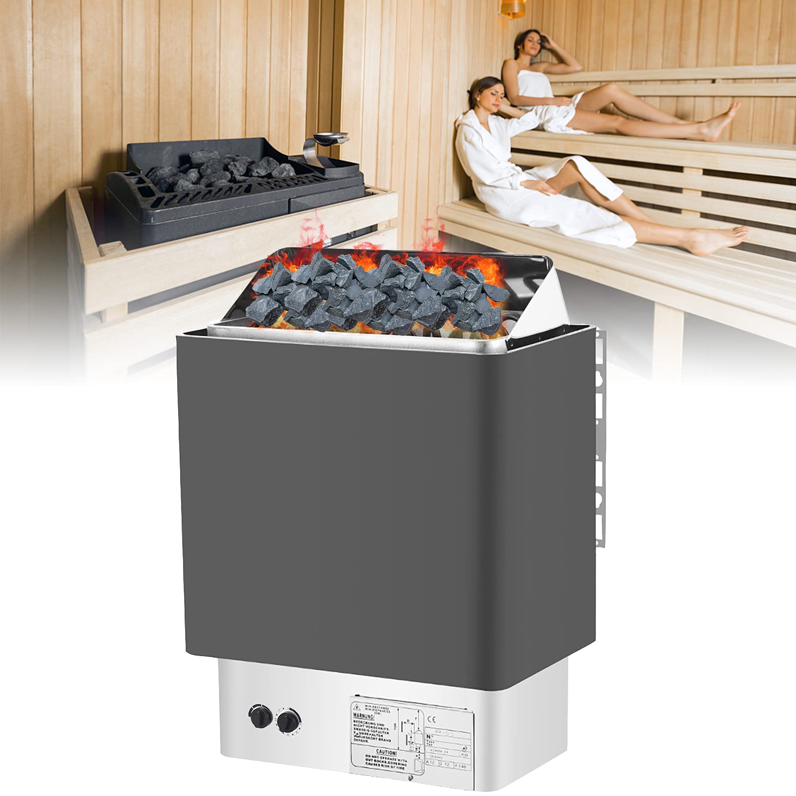 Electric Sauna Stove, Sauna Stove,180 Minutes Timer, Stepless Temperature  Adjustment, Can Be Used for Home or Commercial Purposes,4500W :  Amazon.co.uk: Health u0026 Personal Care