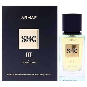 Armaf SHK III By Saoud Al Kaabi Extrait De Parfum For Him 100ml, Long Lasting Fragrance, Luxury Signature Scent, Chypre Floral Mens Perfume With Bergamot, Lily & Patchouli